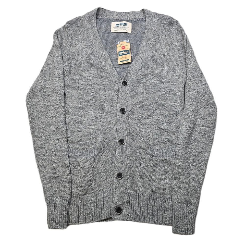 Urban Pipeline V Neck Cardigan Sweater‎ Mens Small Light Gray Button NEW
